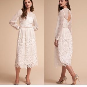 BHLDN Edina lace midi dress NWOT